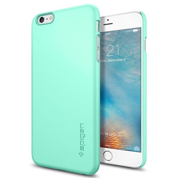 Spigen Thin Fit Premium Matte Hard Case Cover for iPhone 6 Plus / 6S Plus  [Color: Mint] -  SGP11639