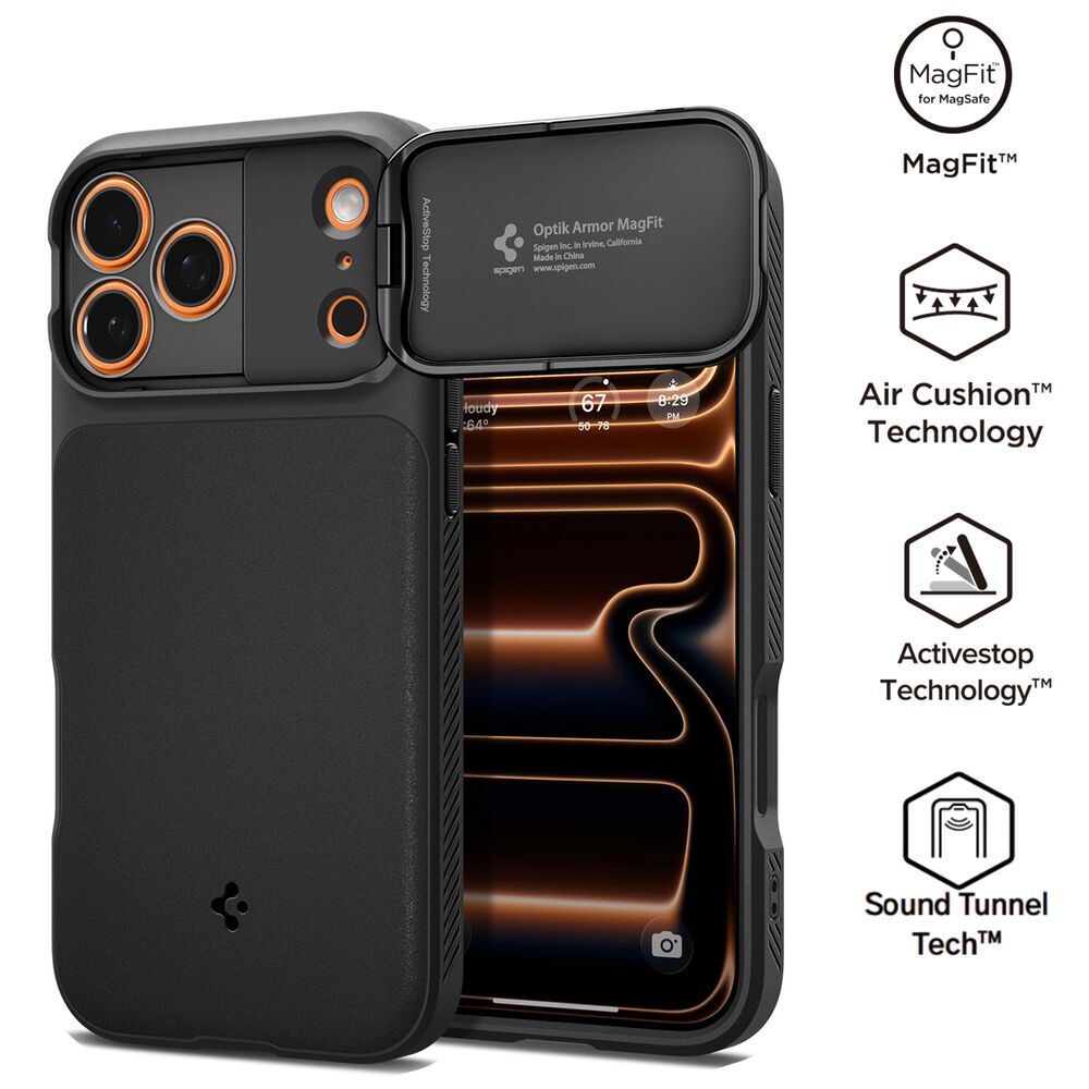 SPIGEN Optik Armor (MagFit) MagSafe Compatible for iPhone 17 Pro Max Case