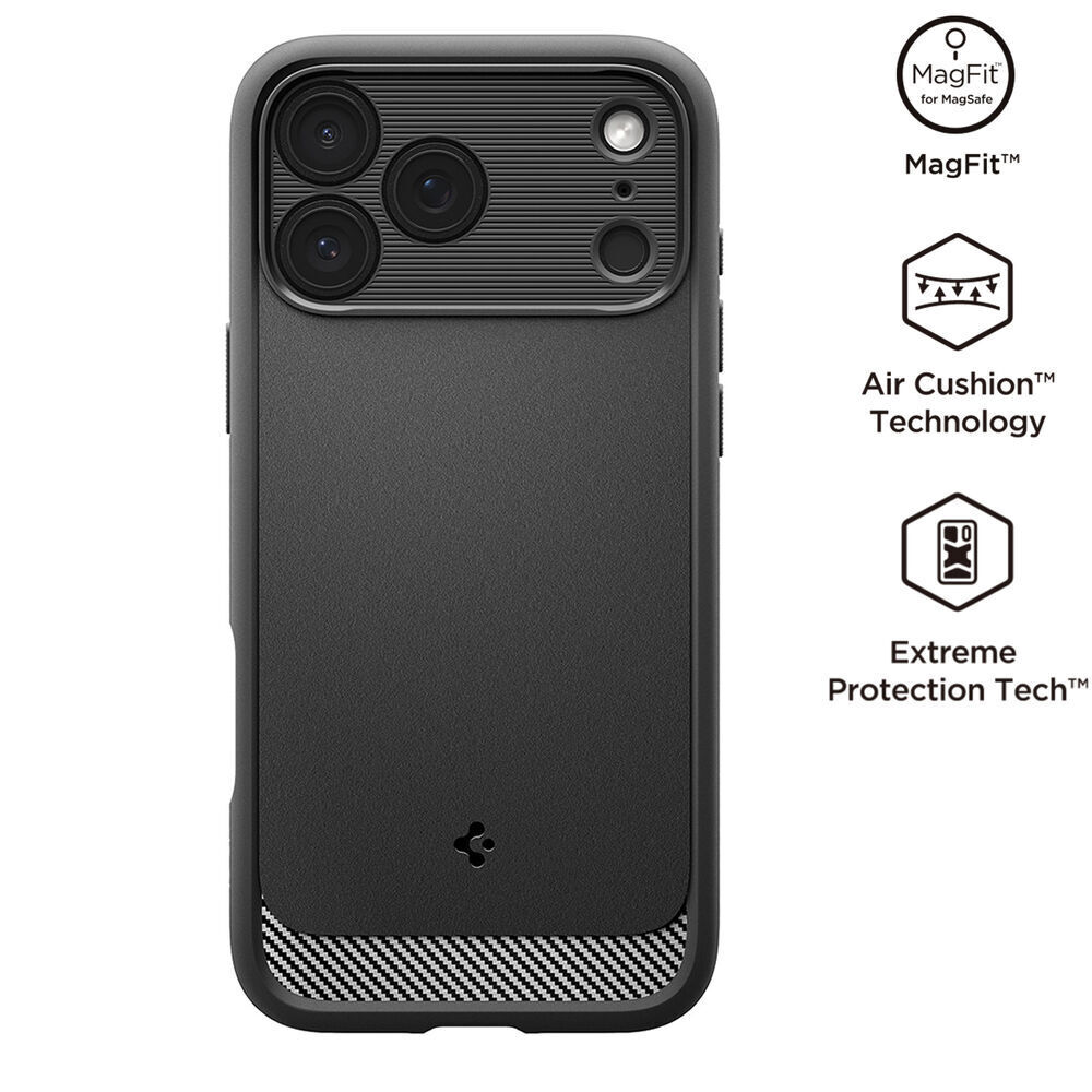SPIGEN Rugged Armor (MagFit) MagSafe Compatible for iPhone 17 Pro Max Case