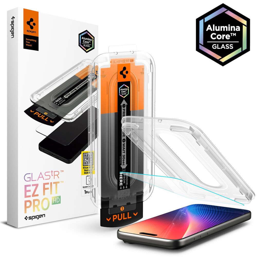 SPIGEN EZ Fit Pro HD Glass for iPhone 17/17 Pro/16 Pro Screen Protector