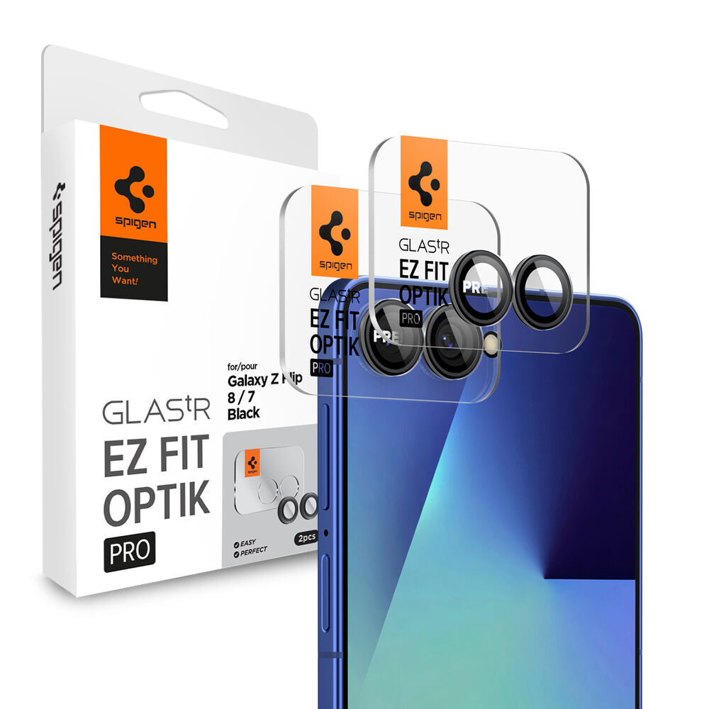 SPIGEN GLAS.tR EZ Fit Optik Pro 2PCS Glass for Galaxy Z Flip 8 / Z Flip 7 Lens Protector