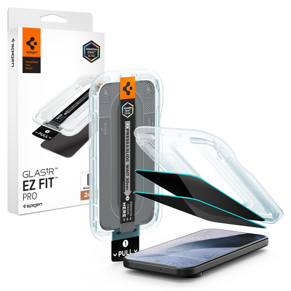 SPIGEN GLAS.tR EZ Fit Pro Privacy 2PCS Glass for Pixel 11 Pro XL / 10 Pro XL / 9 Pro XL Glass Screen Protector