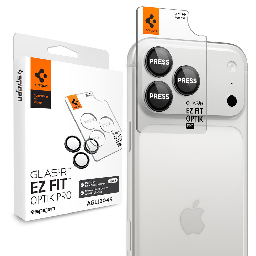 SPIGEN EZ Fit Optik Pro 2PCS Glass for iPhone 18 Pro Max/18 Pro Camera Lens Protector
