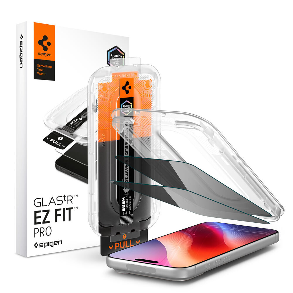 SPIGEN EZ Fit Pro Privacy 2PCS Glass for iPhone 18 Pro Max Screen Protector