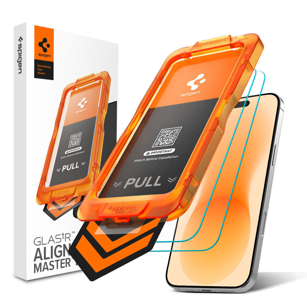 SPIGEN AlignMaster S Anti-Reflection 2PCS Glass for iPhone 18 Pro/17 Pro Screen Protector