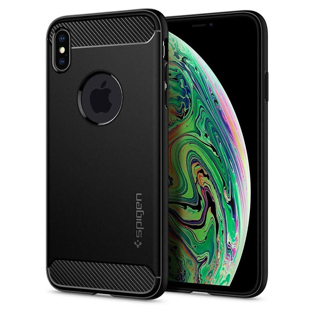 iPhone XS Case, Genuine SPIGEN Rugged Armor Resilient Ultra Soft Cover for Apple
