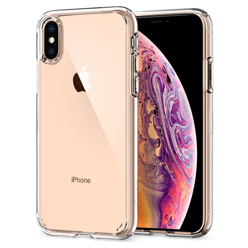 iPhone XS Case, Genuine SPIGEN Ultra Hybrid Bumper Hard Cover for Apple