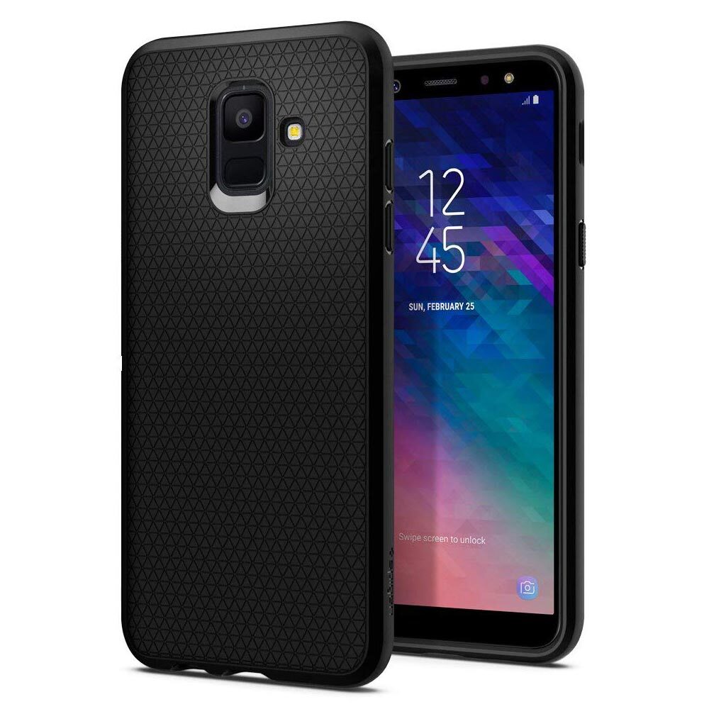Galaxy A6 Case, Genuine SPIGEN Soft TPU Liquid Air Armor Slim Cover for Samsung