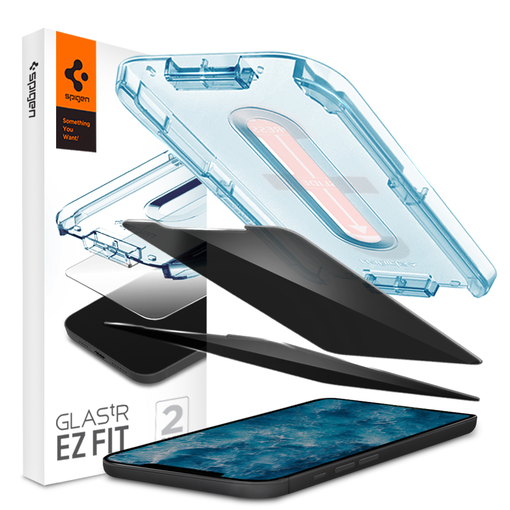 Genuine SPIGEN Glas.tR EZ Fit Privacy Tempered Glass for Apple iPhone 12 / iPhone 12 Pro (6.1-inch) Glass Screen Protector 2 Pcs/Pack
