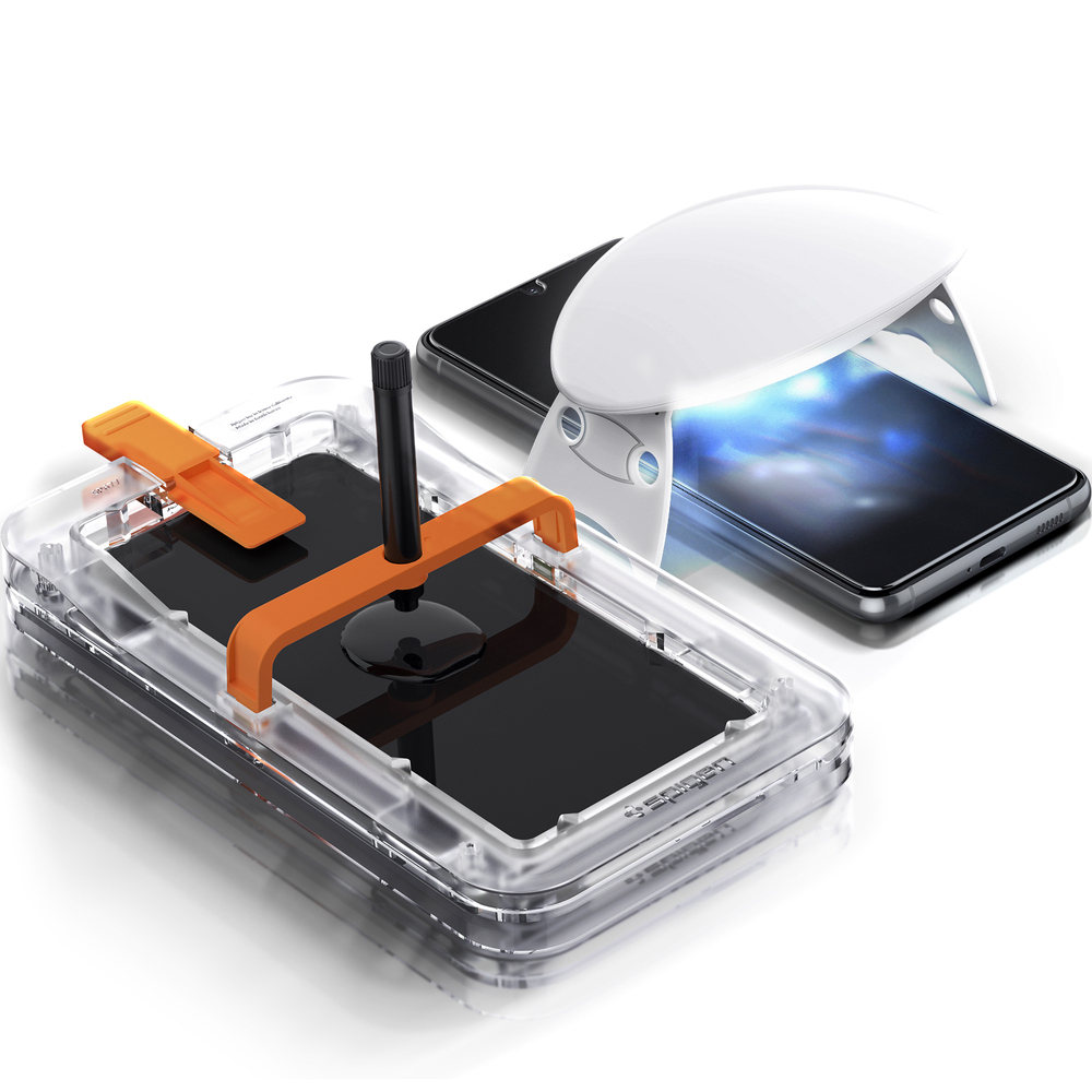 SPIGEN GLAS.tR Platinum Tray Glass Screen Protector for Galaxy S21