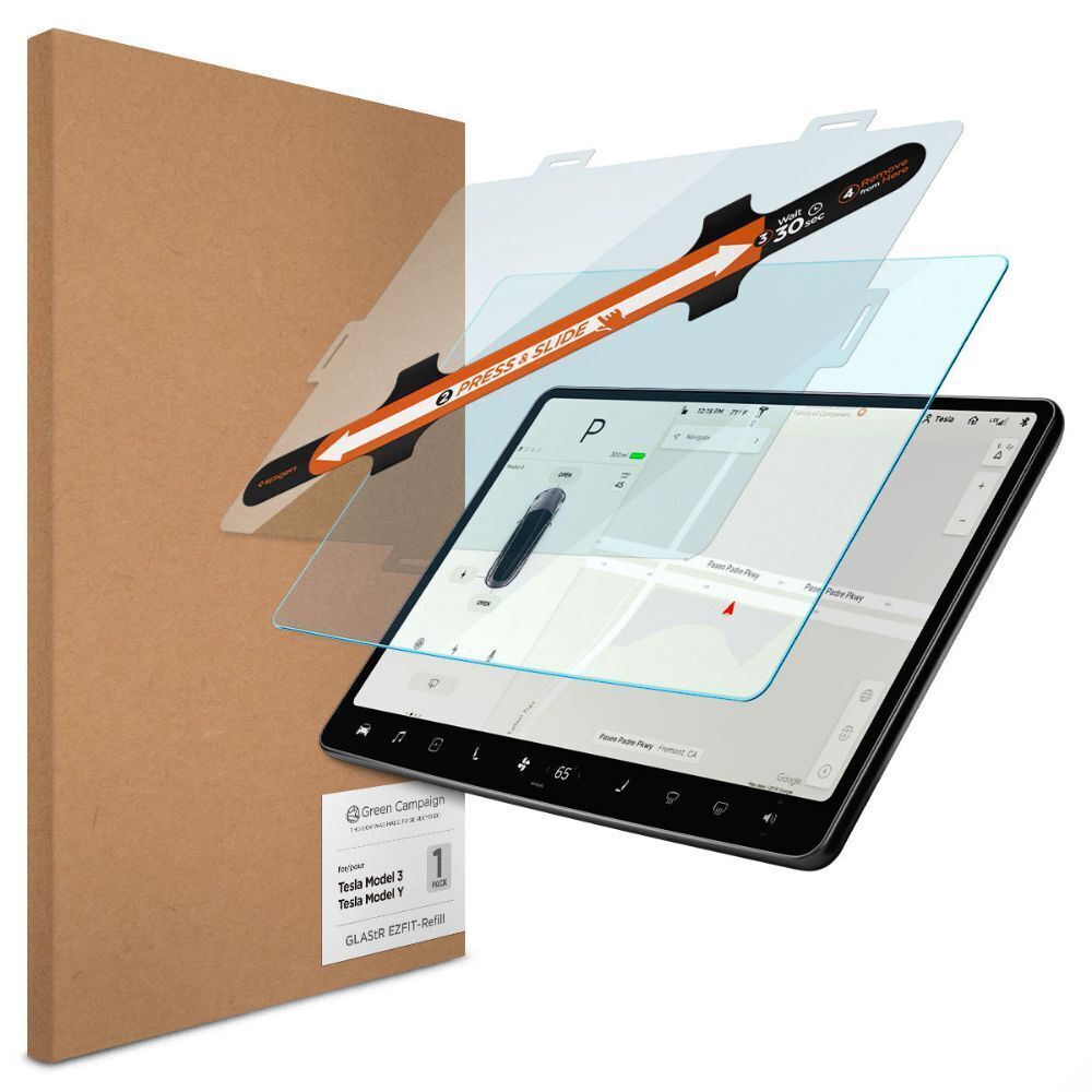 SPIGEN Glas.tR EZ Fit Anti-Glare Refill Glass Screen Protector for Tesla Model 3/Y