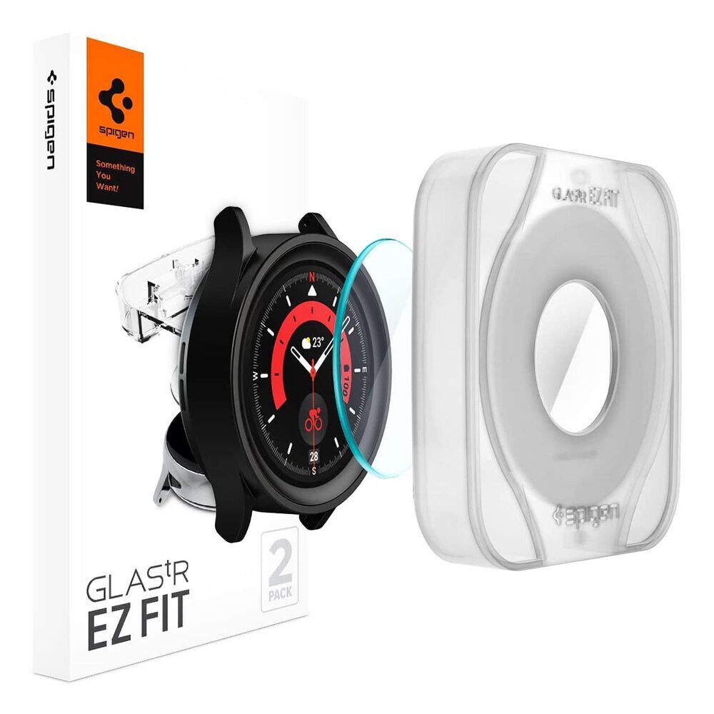 SPIGEN GLAS.tR EZ Fit 2PCS Glass Screen Protector for Galaxy Watch 5 Pro 45mm