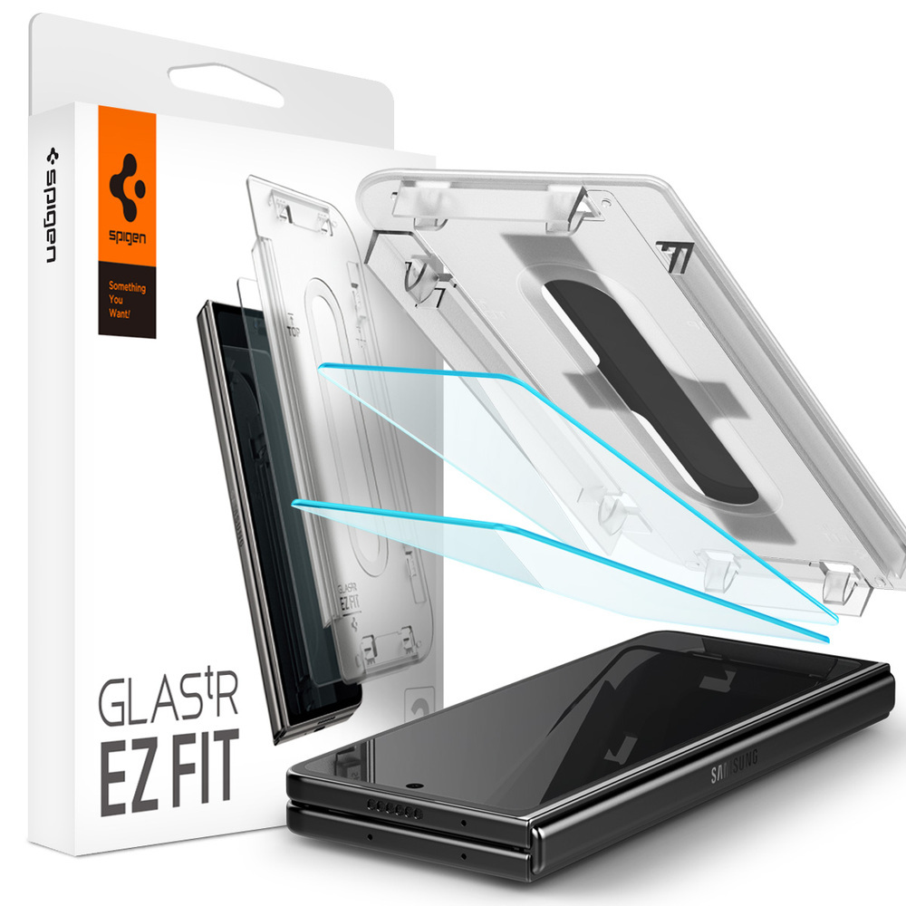 SPIGEN Glas.tR EZ Fit 2PCS Glass Front Screen Protector for Samsung Galaxy Z Fold 5