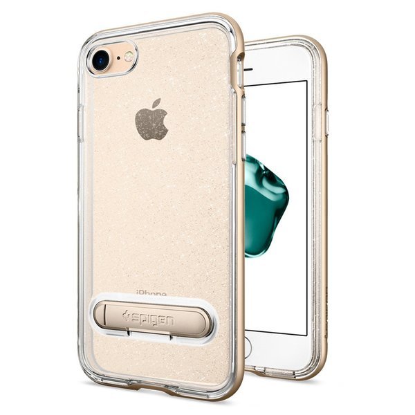 iPhone 7 Case, Genuine SPIGEN Crystal Hybrid Glitter Kickstand Cover for Apple