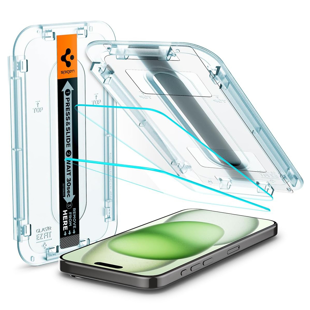 SPIGEN GLAS.tR EZ Fit 2PCS Glass Screen Protector for iPhone 15 Plus / 16 Plus