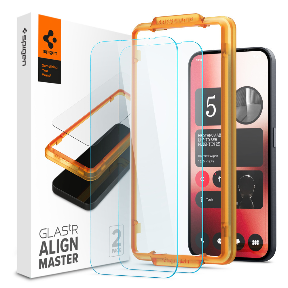 SPIGEN GLAS.tR AlignMaster 2 Pcs Glass Screen Protector for Nothing Phone (2a) / Plus