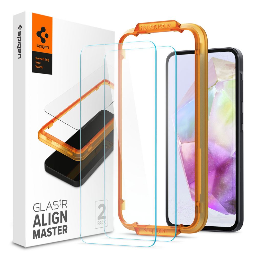 SPIGEN Glas.tR AlignMaster 2 Pcs Glass Screen Protector for Galaxy A35 5G