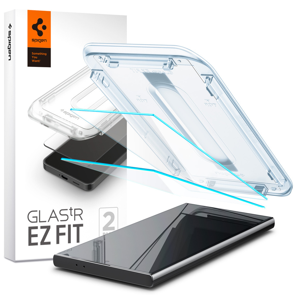 SPIGEN GLAS.tR EZ Fit HD 2PCS Glass Screen Protector for Galaxy S24 Ultra