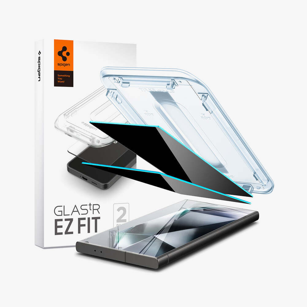 SPIGEN Glas.tR EZ Fit Privacy 2 Pcs Glass Screen Protector for Galaxy S24 Ultra