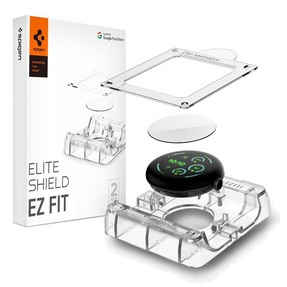 SPIGEN Elite Shield EZ Fit 2 Pcs Screen Protector for Pixel Watch 3 41mm