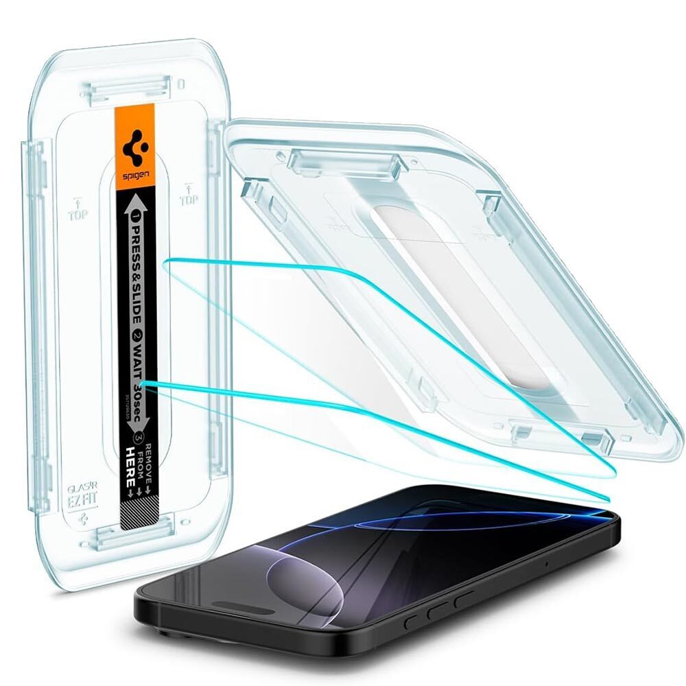 SPIGEN GLAS.tR EZ Fit 2 Pcs Glass for iPhone 16 Pro Screen Protector
