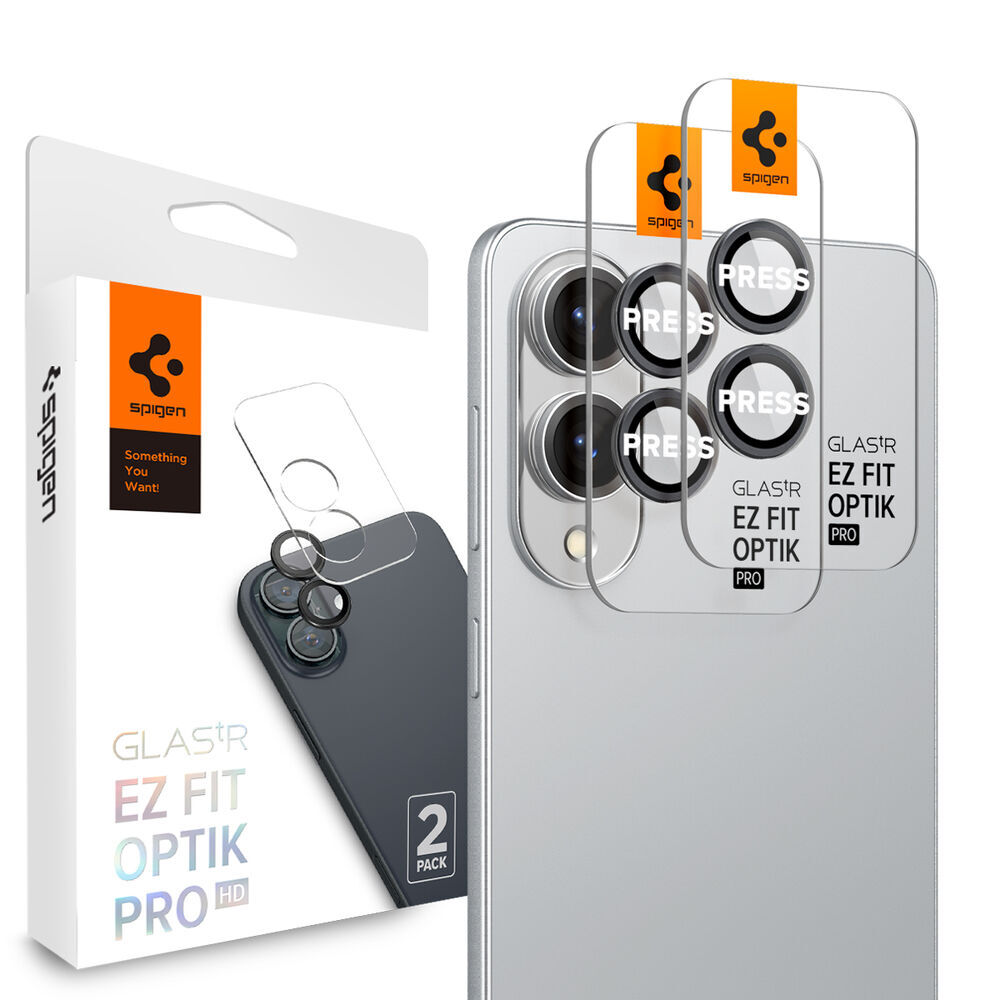 SPIGEN GLAS.tR EZ Fit Optik Pro HD 2PCS Glass for Galaxy S25 Edge Camera Lens Protector