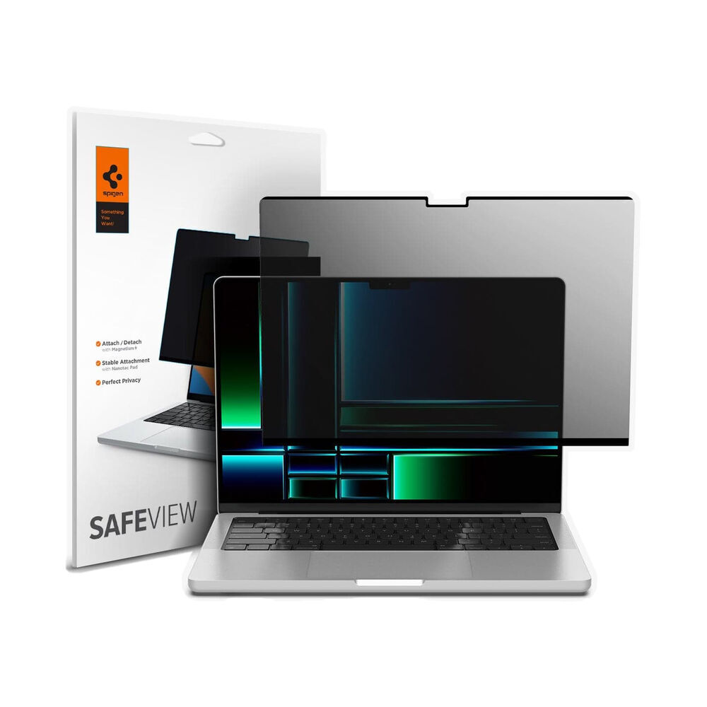 SPIGEN Safe View Privacy Filter for MacBook Pro 14-inch 2024/2023/2021 (M4/M3/M2/M1) Screen Protector