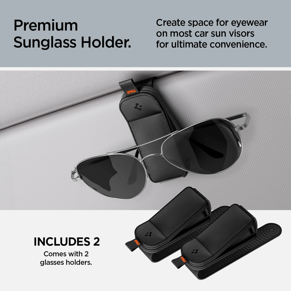 SPIGEN Visor Leather Sunglasses Holder SH101 2PCS for Universal