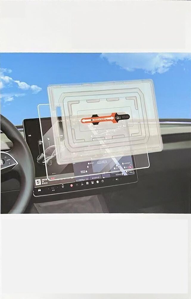 16" Full Cover with Guided Tray Glass Screen Protector for Tesla Model Y Juniper (2025 - Current)