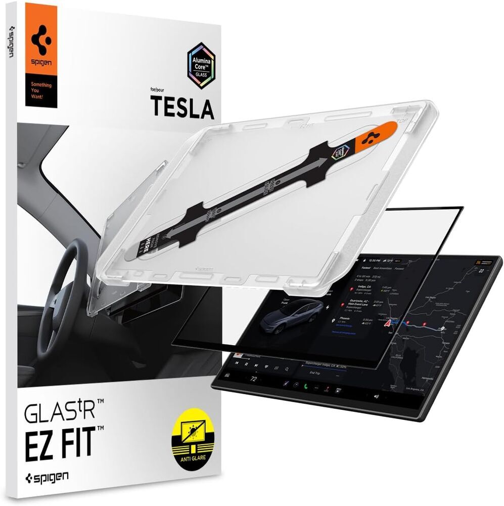 SPIGEN GLAS.tR EZ Fit Anti-Glare Glass for Tesla Model Y Performance / Y L 2026 16" Screen Protector