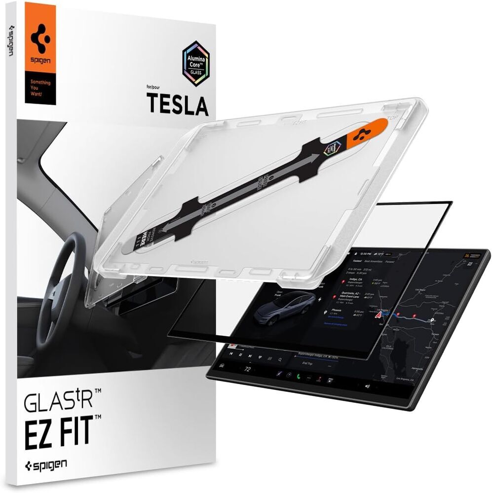 SPIGEN GLAS.tR EZ Fit Glass for Tesla Model Y Performance / Y L 2026 16" Screen Protector