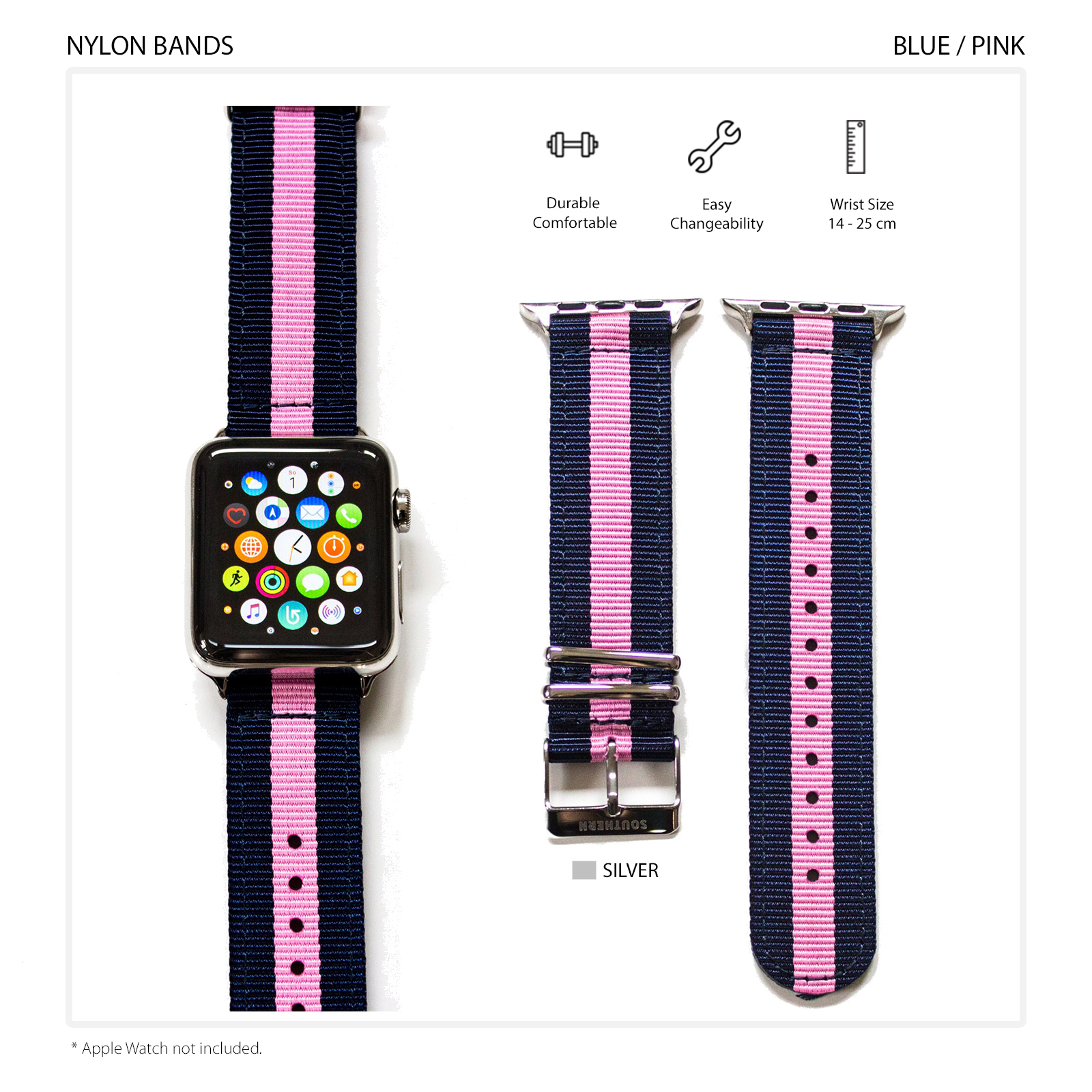 Genuine Southern Straps Durable Nylon Band for Apple Watch ...