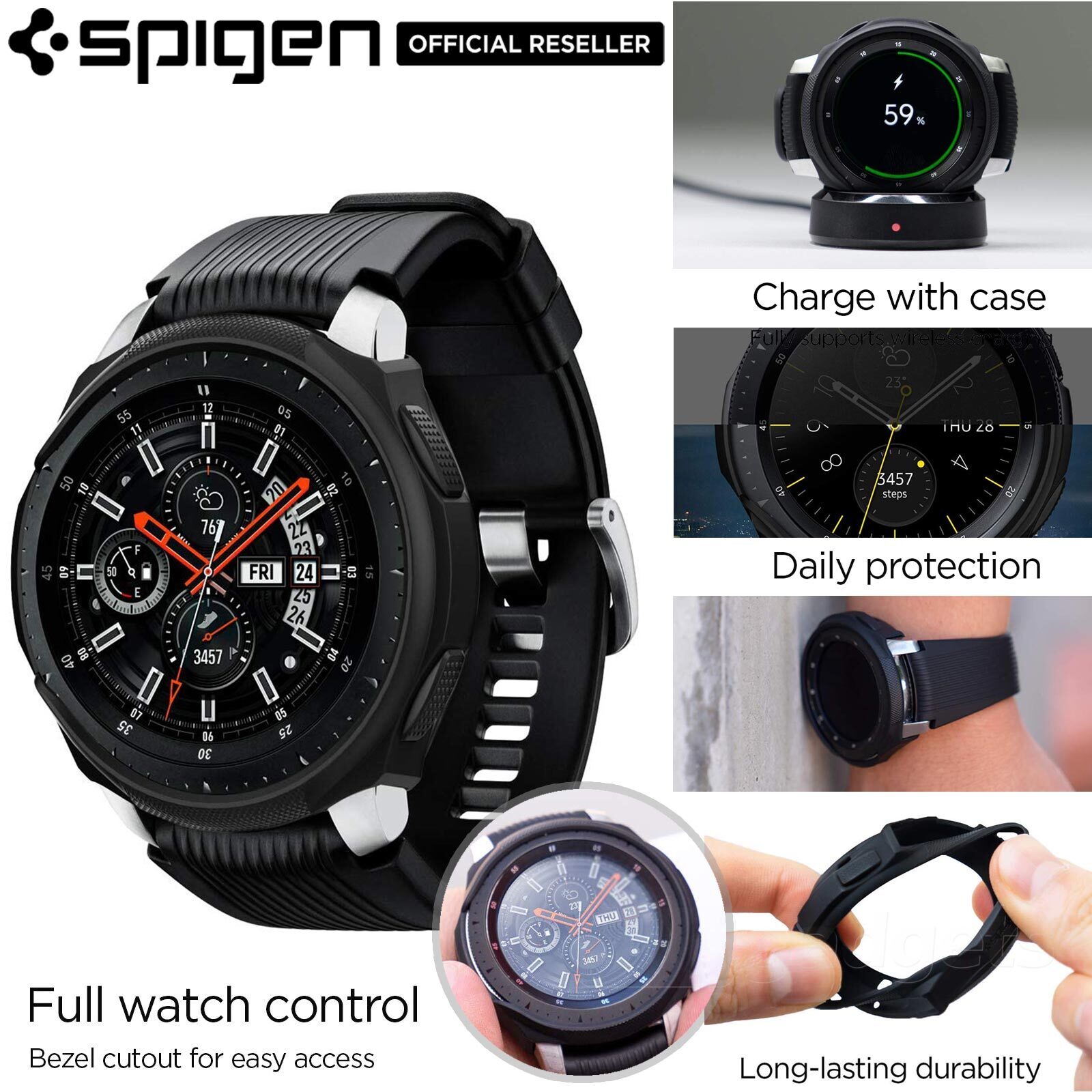 spigen liquid air armor galaxy watch active 2