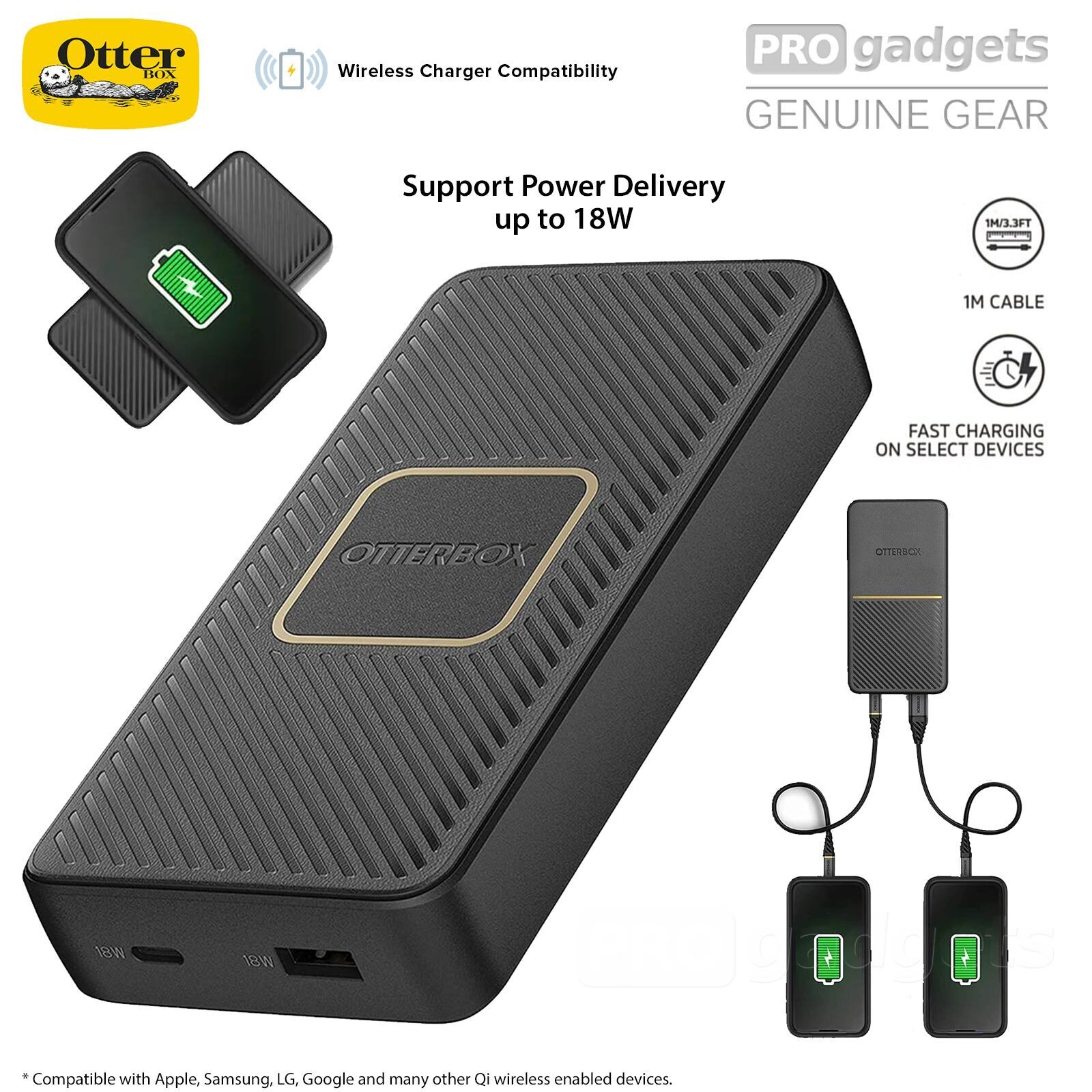 Portable Charger Otterbox Qi Wireless Power Pack OtterBox Fast