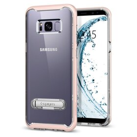 Galaxy S8 Plus case, Genuine SPIGEN Crystal Hybrid Metal Kickstand Cover [Colour: Pink]