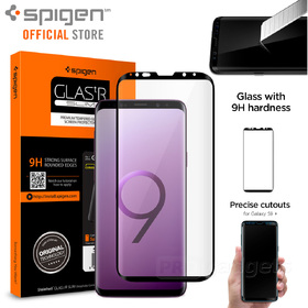 Galaxy S9 Plus Screen Protector, Genuine Spigen GLAS.tR Curved 9H Tempered Glass