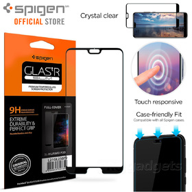 Huawei P20 Screen Protector, Genuine SPIGEN GLAS.tR Full Cover 9H Tempered Glass