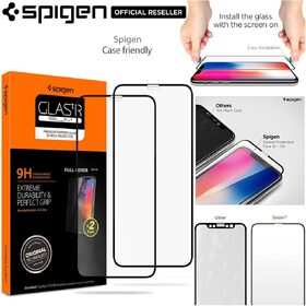 iPhone 11 Pro / XS / X Screen Protector, Genuine SPIGEN Full Cover Tempered Glass 2PCS/PACK
