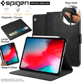 iPad Pro 11 2018 Case, Genuine SPIGEN Pocket Stand Folio Auto Wake Stand Cover