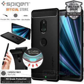 Xperia XZ3 Case, Genuine SPIGEN Rugged Armor Resilient Ultra Soft Cover for Sony