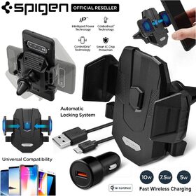 Genuine SPIGEN Essential X35W Qi Fast Wireless Charging Car Air Vent Charger One Tap Holder