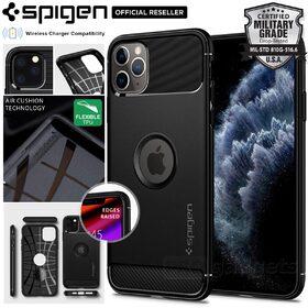 iPhone 11 Pro Case, Genuine SPIGEN Rugged Armor Resilient Ultra Soft Cover for Apple