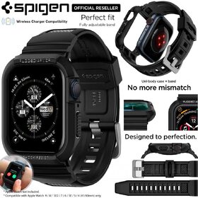 Genuine SPIGEN Rugged Armor Pro Cover Band for Apple Watch Series 7/6/5/4/SE 41mm/40mm Case