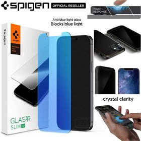 Genuine SPIGEN Glas.tR Antiblue HD Slim Tempered Glass for Apple iPhone 12 mini (5.4-inch) Screen Protector