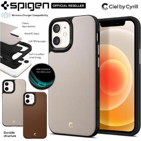 Genuine SPIGEN Ciel by CYRILL Leather Brick Air Cushion Cover for Apple iPhone 12 mini (5.4-inch) Case