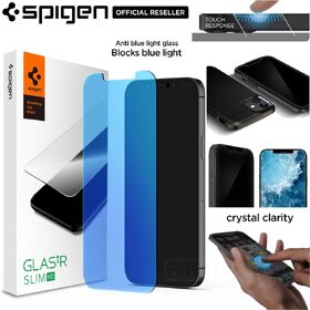 Genuine SPIGEN Glas.tR Antiblue HD Slim Tempered Glass for Apple iPhone 12 / iPhone 12 Pro (6.1-inch) Screen Protector