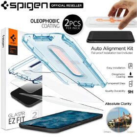 Genuine SPIGEN Glas.tR EZ Fit Tempered Glass for Apple iPhone 12 / iPhone 12 Pro (6.1-inch) Screen Protector 2 Pcs/Pack