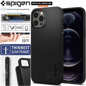 Genuine SPIGEN Ultra Thin Fit Slim Hard Cover for Apple iPhone 12 Pro Max (6.7-inch) Case