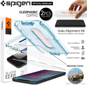 Genuine SPIGEN Glas.tR EZ Fit Tempered Glass for Apple iPhone 12 Pro Max (6.7-inch) Screen Protector 2 Pcs/Pack
