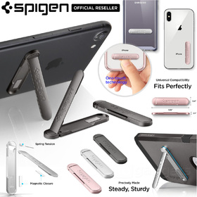 Genuine Spigen U100 Universal Metal Kickstand Phone Holder with Magnetic for iPhone / Galaxy